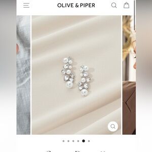Olive and Piper serena drop earrings silver